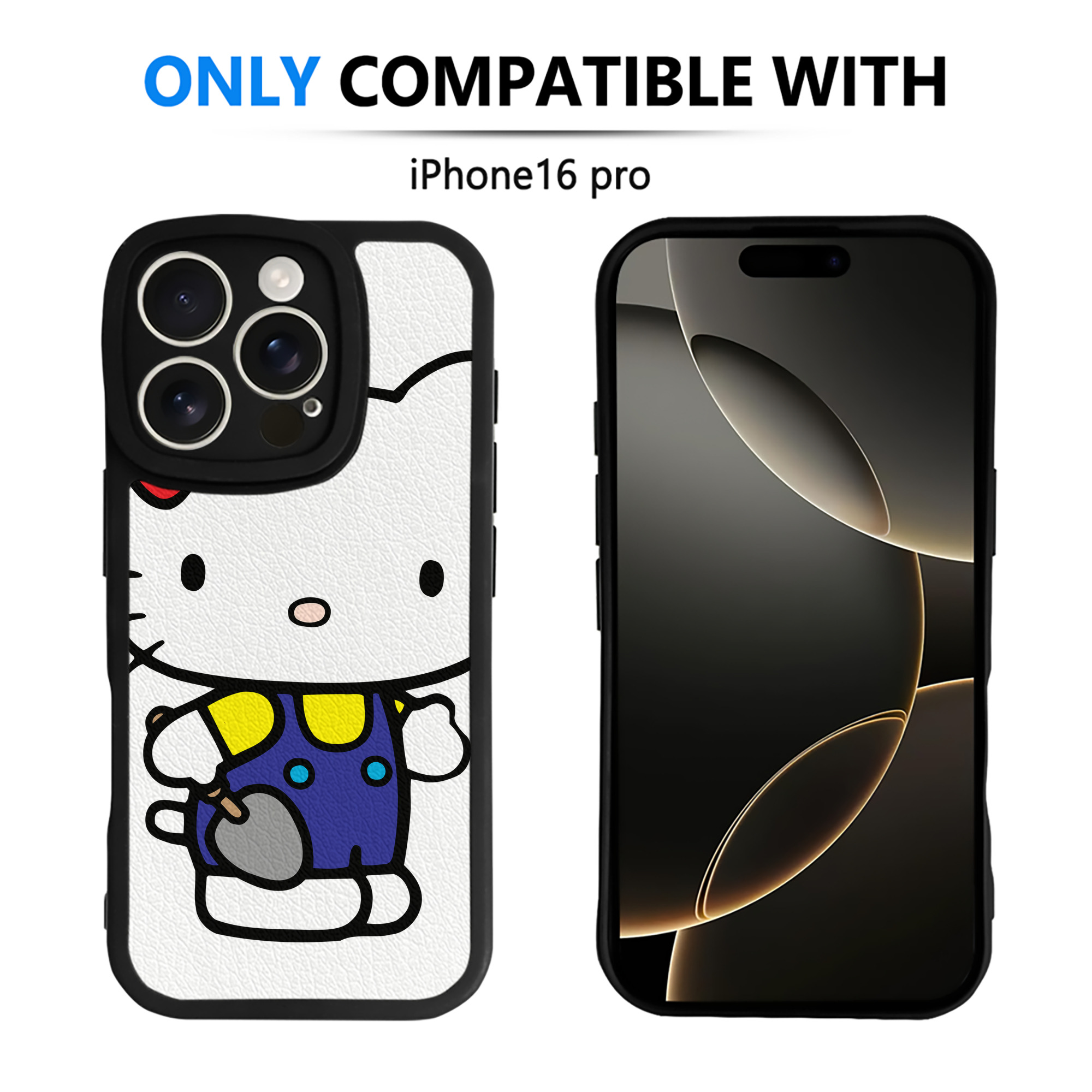 （画像用） Hello Kitty ハローキティ 【iPhone 16シリーズ対応】シリコンスマホケース（レザー調） 材質：シリコン
